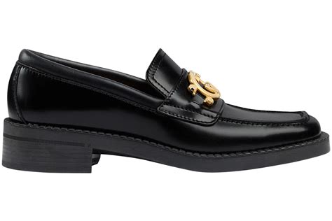 gucci logo plaque loafers|Interlocking G Loafers .